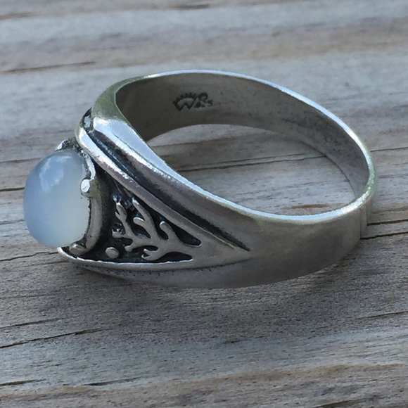 Celtic Tree of Life Ring .925 Sterling Silver w/ Genuine Moonstone gemstone USA - Picture 3 of 8
